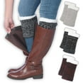 thumbnail image 1 of Tipi Toe Women's 3 Pairs Knitted Leg Warmer Button Ragg Boot Cuffs, One Size, BT1704, 1 of 4