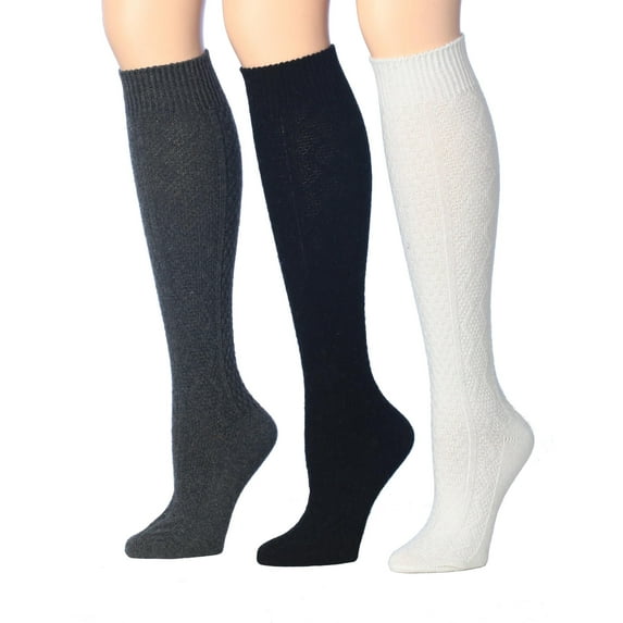 Tipi Toe Women’s Essential Knee-High Socks – 3-Pair with Breathable Fabric and Reinforced Durability