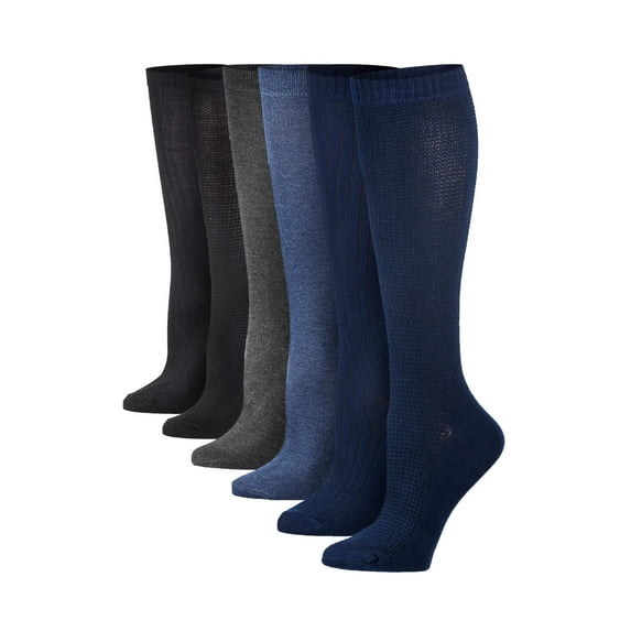 Tipi Toe Women's Fashion Knee High Casual Socks - 6 Pair Multipack
