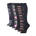 thumbnail image 1 of Tipi Toe Women's 6 Pairs Colorful Patterned Knee High Socks, 1 of 4