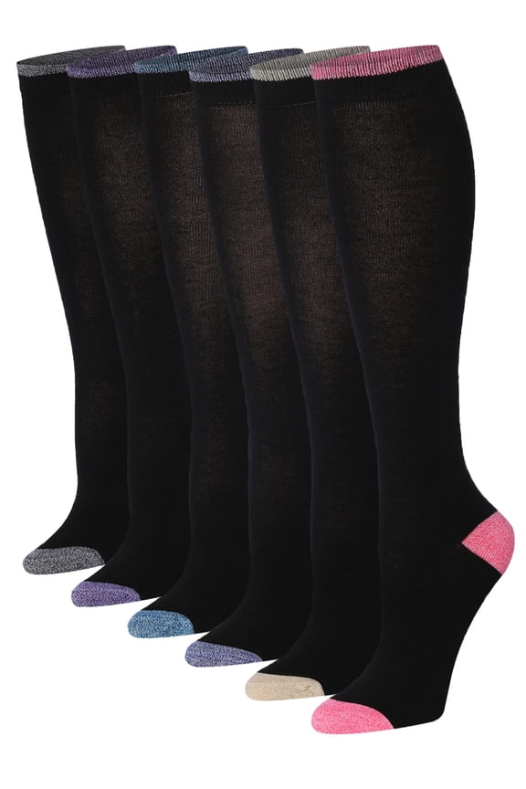 Women's Everyday Comfort Women's Knee High Sock Pack (6 Pack)