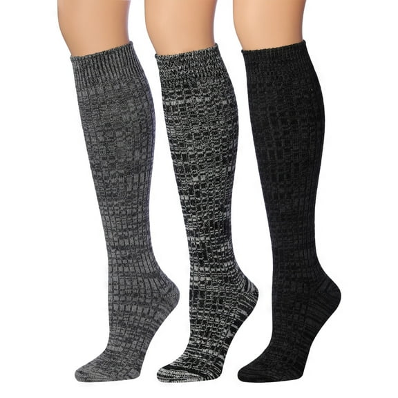 Tipi Toe Women’s Essential Knee-High Socks – 3-Pair with Breathable Fabric and Reinforced Durability