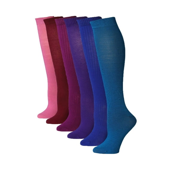 Tipi Toe Women's Fashion Knee High Casual Socks - 6 Pair Multipack