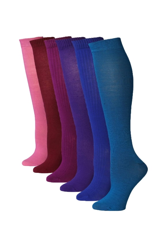 Women's Fashion Knee High Casual Socks - 6 Pair Multipack