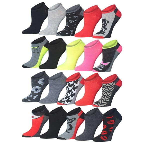 TIPITOE Women’s & Girl's No-Show Ankle Socks – Ultimate Comfort Multipack (20 Pairs)
