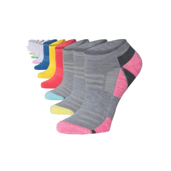 Tipi Toe Women's Sports Ankle Socks with Arch Support 12-Count