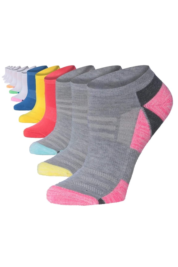 Women's Sports Ankle Socks with Arch Support 12-Count