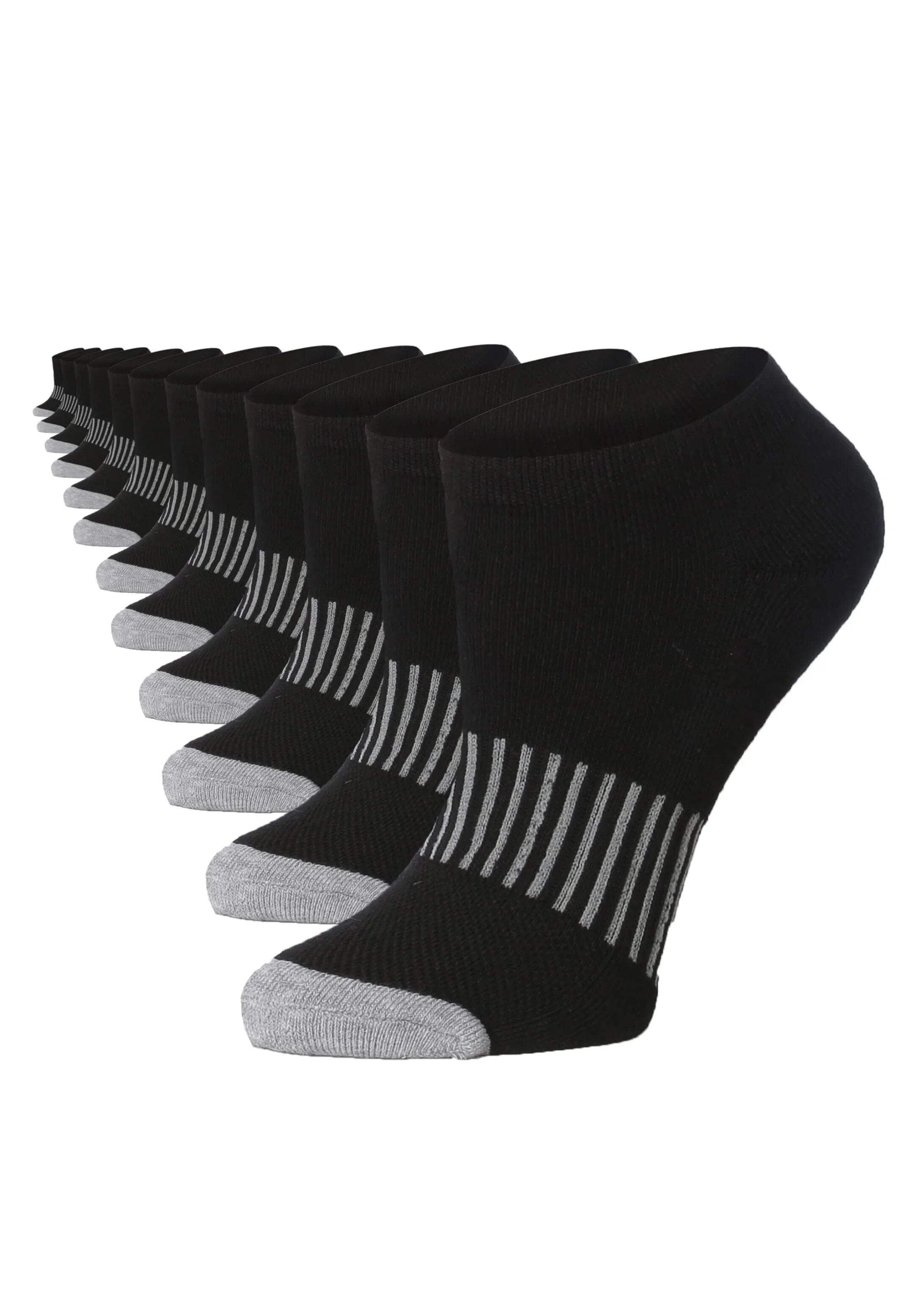 Tipi Toe Women's Athletic Ankle Socks with Arch Support 12-Count