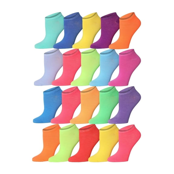 Tipi Toe Women’s Low-Cut Sock Bundle – 20 Pair Value Mega Pack