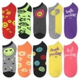 thumbnail image 1 of Tipi Toe Women's Playful Pattern Ankle Socks - Mega Value Pack (10 Pairs), 1 of 4