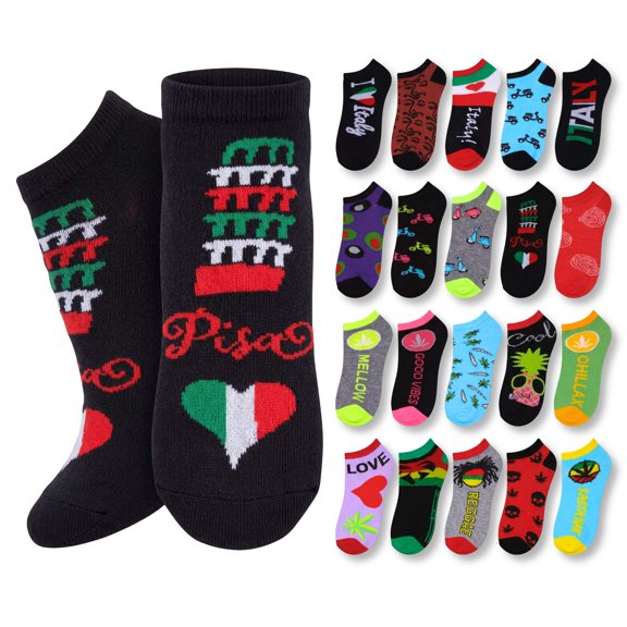 Tipi Toe Women’s Variety Low-Cut Socks – Fashion Mega Pack (20 Pairs)