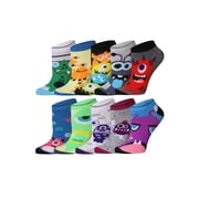 Tipi Toe Womens Playful Pattern Ankle Socks - Mega Value Pack 10 Pairs