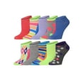 thumbnail image 1 of Tipi Toe Women's Playful Pattern Ankle Socks - Mega Value Pack (10 Pairs), 1 of 5