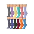 thumbnail image 1 of Tipi Toe Womens 12-Pack Ribbed Crew Socks – Women's Casual, Dress, and Everyday Wear, 1 of 5