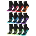 thumbnail image 1 of Tipi Toe Womens 12 Pack Running & Athletic Sports Performance Ankle/Quarter Socks, 1 of 6