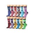 thumbnail image 1 of Tipi Toe Colorful Crew Socks for Women – 12-Pack Everyday Comfort Fit, 1 of 3