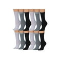 thumbnail image 1 of Tipi Toe Womens 12-Pack Ribbed Crew Socks – Women's Casual, Dress, and Everyday Wear, 1 of 5