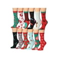 thumbnail image 1 of Tipi Toe Womens Classic Crew Socks for Women – Soft, Stylish, and Colorful 12-Pack Set, 1 of 5