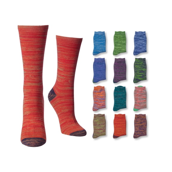 Tipi Toe Womens Soft & Stretchy Polyester Crew Socks – Casual & Dress Styles (12 Colors)