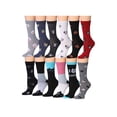 thumbnail image 1 of Tipi Toe Everyday Fashion Crew Socks for Women – 12-Pack with Spandex Comfort, 1 of 6