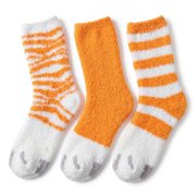 Tipi Toe Womens 3 Pairs Cozy Microfiber Anti-Skid Soft Fuzzy Crew Socks