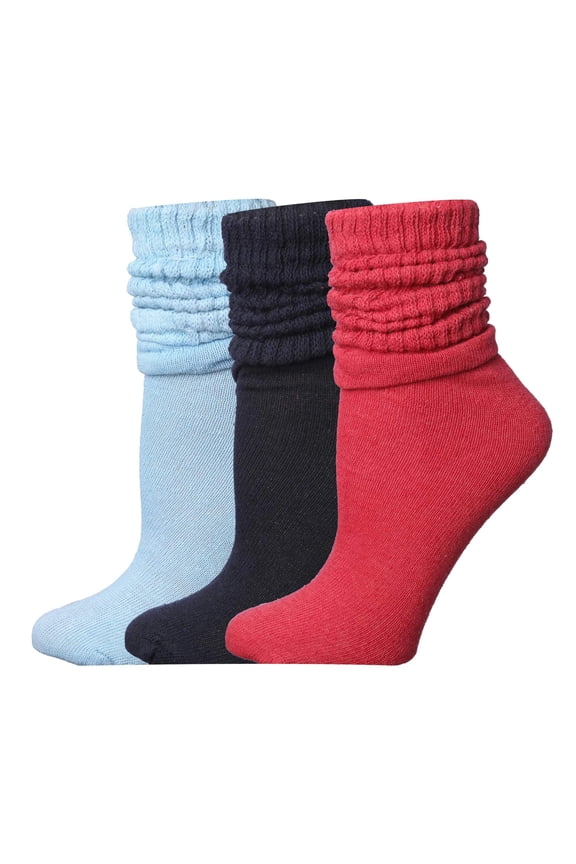 Women's Casual Slouchy Knee High Socks Set (3 Pairs)