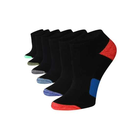 Tipi Toe Ladies Cushioned Athletic Ankle Socks Value Pack (6 Pairs)