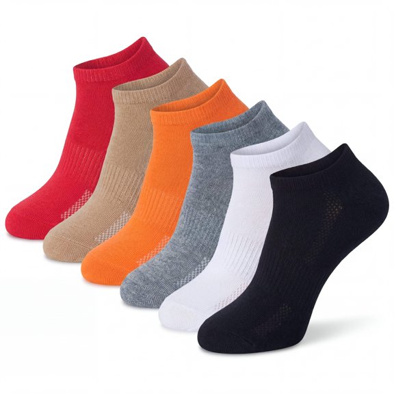 Tipi Toe Women's Athletic Performance Low Cut Socks 6-Pack