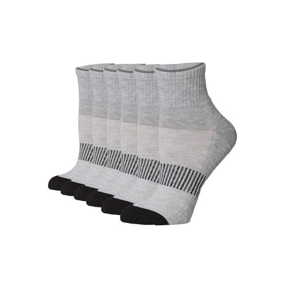 Tipi Toe Ladies Cushioned Running Socks Multi-Color Athletic Performance 6-Pairs