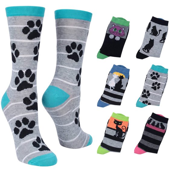 Tipi Toe Womens Essential Multi-Color Crew Socks – Fashionable & Stretchy 6-Pack