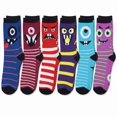 thumbnail image 1 of Tipi Toe Womens All-Day Comfort Crew Socks - 6-Pack Color Variety, 1 of 2