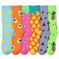 thumbnail image 1 of Tipi Toe Womens Classic & Bold Crew Socks Set - Dozen Color Collection (6 Pairs), 1 of 4