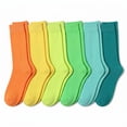 thumbnail image 1 of Tipi Toe Womens Premium Color Mix Crew Socks - Classic & Bright 6-Pack, 1 of 5