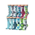 thumbnail image 1 of Tipi Toe Womens Classic Crew Socks for Women – Soft, Stylish, and Colorful 12-Pack Set, 1 of 5
