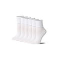 thumbnail image 1 of Tipi Toe Womens Classic White Ruffle Trim Quarter Socks - 6 Pair Pack, 1 of 5