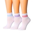 thumbnail image 1 of Tipi Toe Womens Elegant Ruffle Trim Ankle Socks 3-Pack, 1 of 8