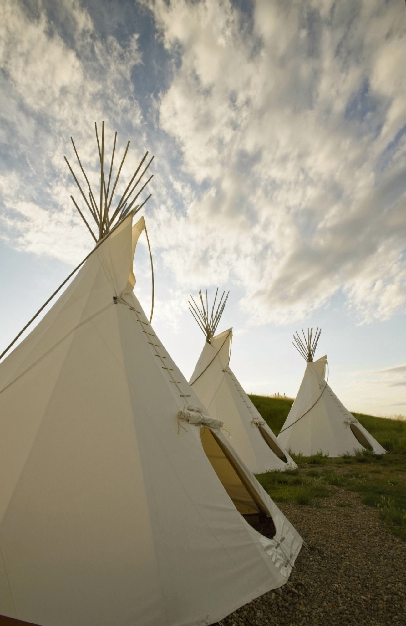 Tipis Just Outside The Grasslands National Park Val Marie Saskatchewan Canada Canvas Art - Dave Reede Design Pics (12 x 18)