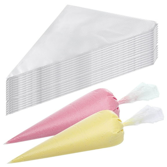 Tipless Piping Bags, Disposable Thick Plastic Pastry Bags for Frosting, Anti-Burst Icing Bag for Decorating Cakes, Cupcakes, Cookies & Baking