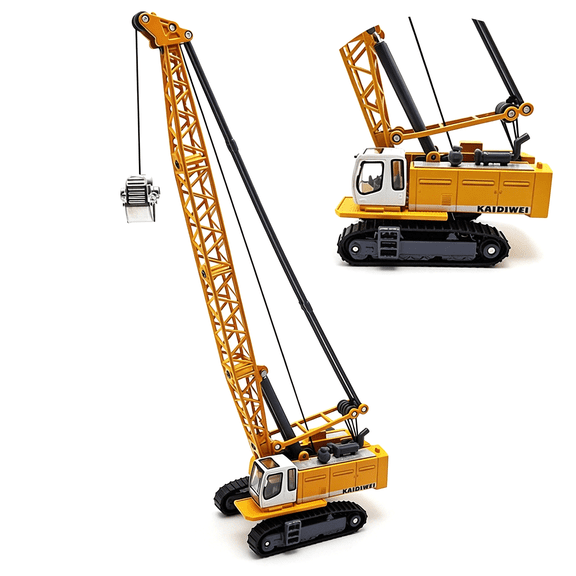 Tipmant Alloy Diecast Cable Excavator Crane Model Toy Metal Die-cast Engineering Truck Vehicle Simulation Collection Children Kids Gift Scale 1:87