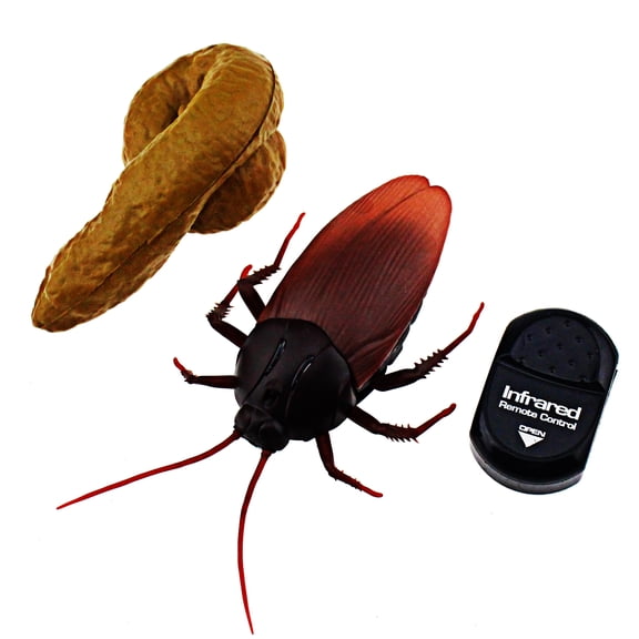 Tipmant RC Cockroach Electric Roach Remote Control Insect Car Realistic Animal Cat Kids Prank Tricky Toy for Halloween Christmas Gift