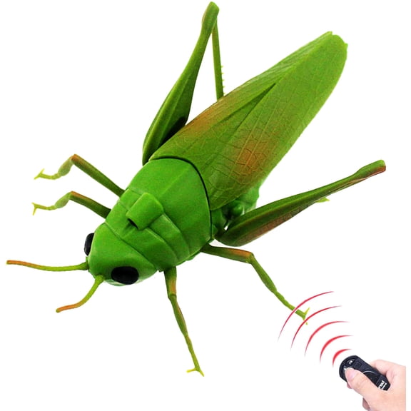 Tipmant RC Grasshopper Remote Control Insect Animal Scary Prank Toys Electric Electronic Siumlation Pet Cat Teaser Toy Kids Birthday Gifts