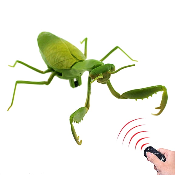 Tipmant RC Praying Mantis Toy IR Remote Control Animal Realistic Insect Electric Car Vehicle Pet Cat Dog Teaser Toy Kids Birthday Gifts Christmas Halloween