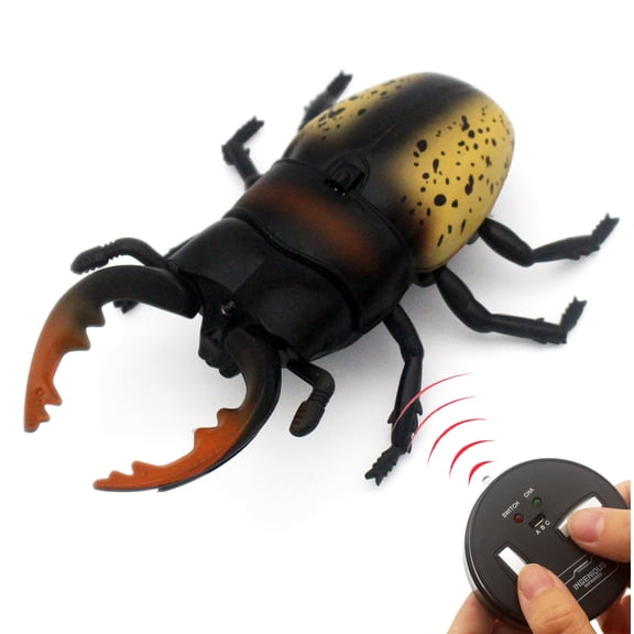 Tipmant Realistic RC Beetle Remote Control Insects Electric Animal for Pet Cat Kids Prank Toy Vehicle Car Birthday Christmas Gift