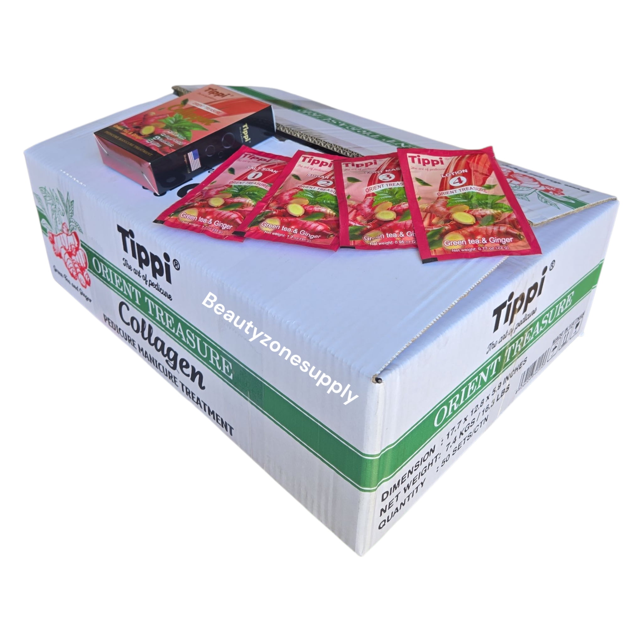 Tippi 4-in-1 Pedi Mani Kit – Orient Treasure Collagen (Case of 50