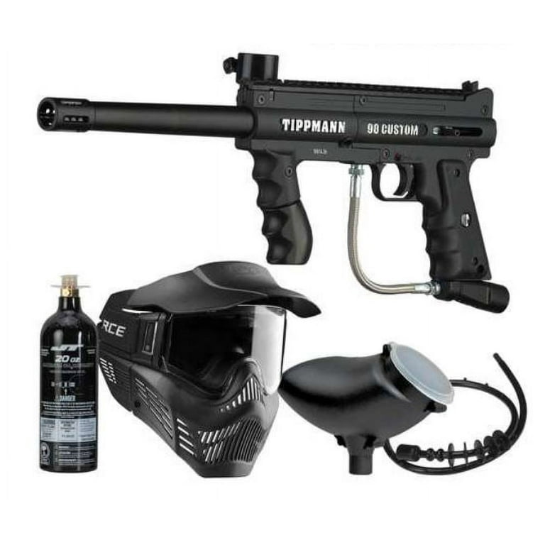 Tippmann 98 Paintball Marker Gun Power Bundle includes 20oz CO2 Tank, Mask,  Hopper and Cleaning Squeegee 