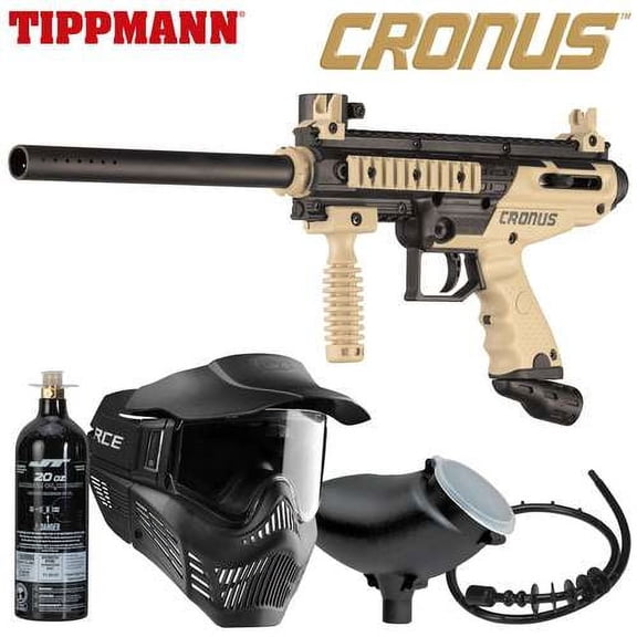Tippmann Cronus Paintball Marker Gun Power Bundle Includes Goggle, Hopper, CO2 Tank and Squeegee