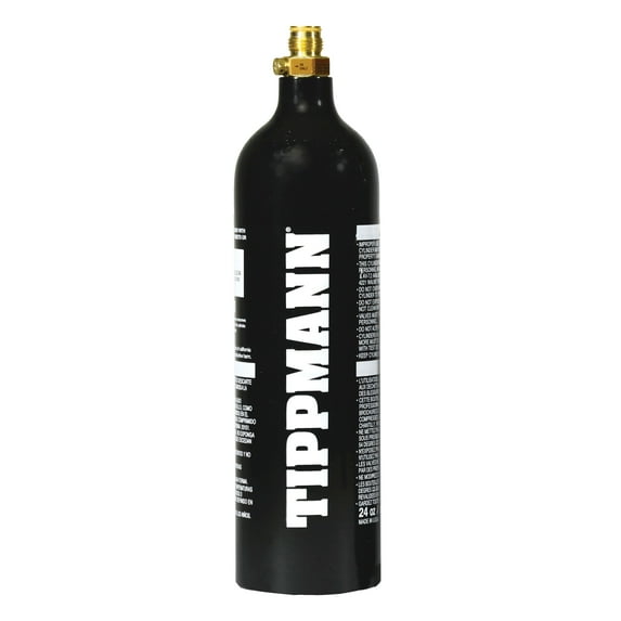 Tippmann Paintball 24oz CO2 Metal Air Tank, Black