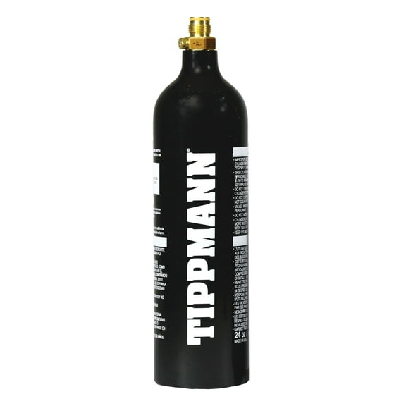 Tippmann Paintball 24oz CO2 Metal Air Tank, Black