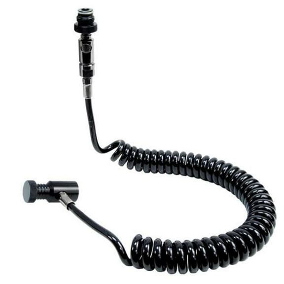 Tippmann Paintball Connex Remote Line Coil and On/Off Push Connect for HPA and CO2 Tanks, Black