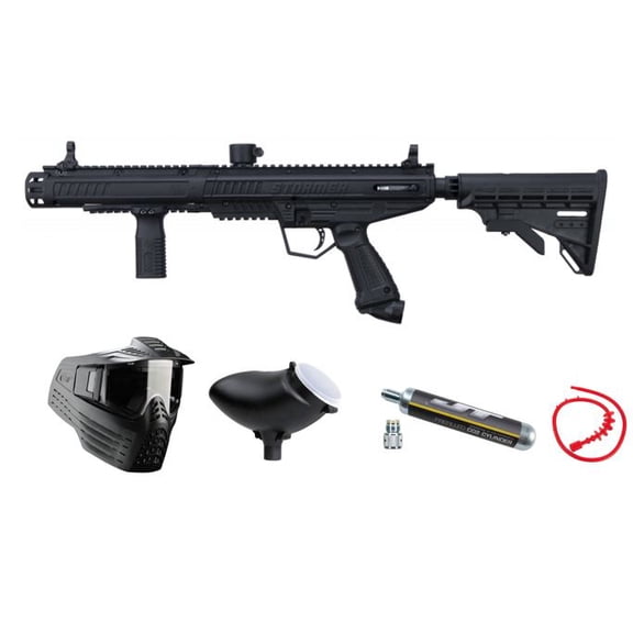 Tippmann Stormer Paintball Marker Powerpack includes Mask, Squeegee, Loader, 90g CO2 and adapter